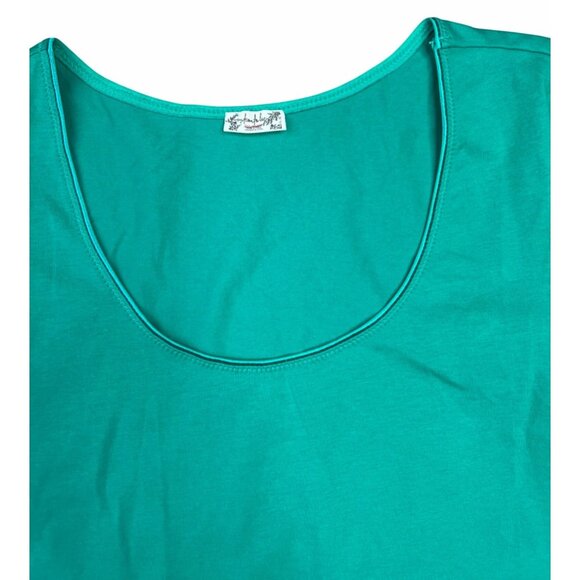 Free People Intimately High Noon Bodysuit Green Short Sleeve Cotton Blend Size L - Picture 10 of 13